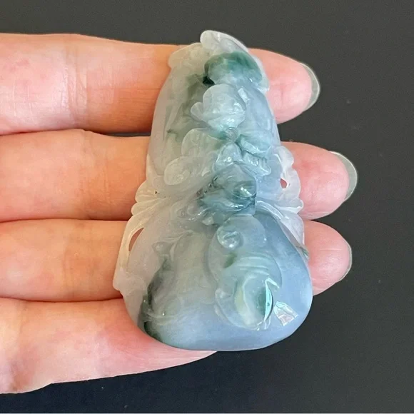 New natural Burmese carved Jade Pendant